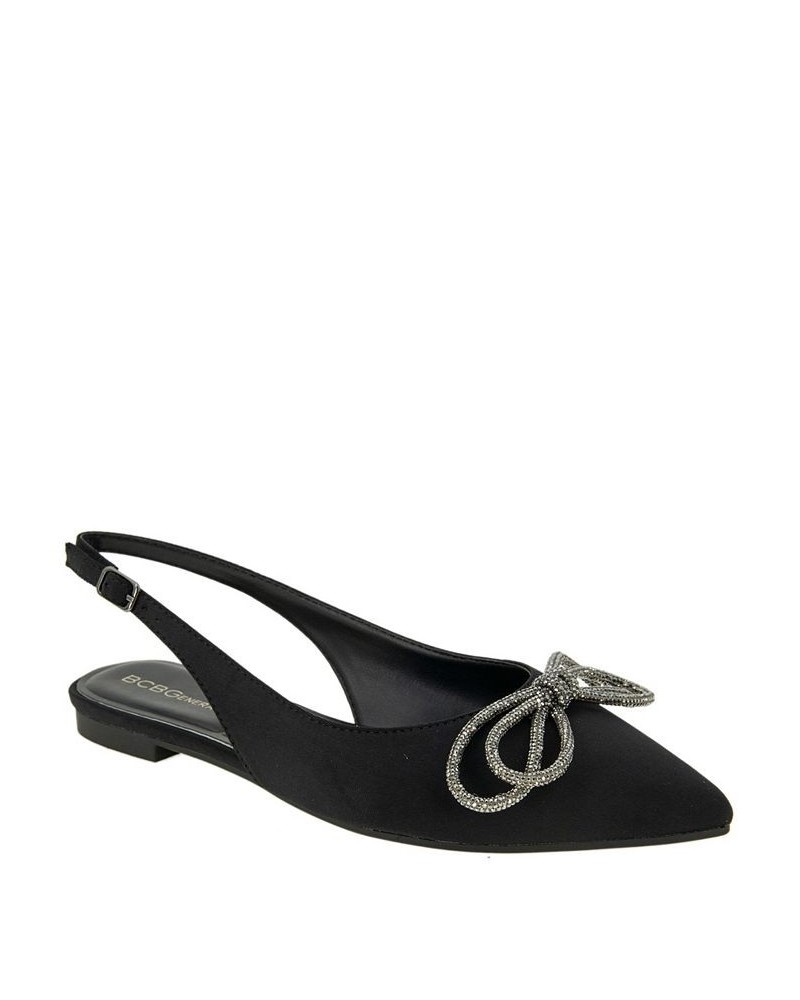 Women's Kristin Sling Back Flat Black $38.15 Shoes