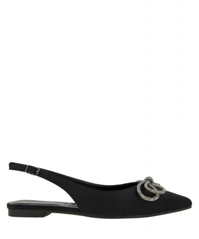 Women's Kristin Sling Back Flat Black $38.15 Shoes