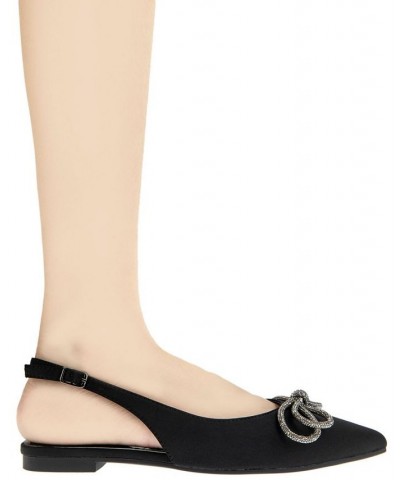 Women's Kristin Sling Back Flat Black $38.15 Shoes