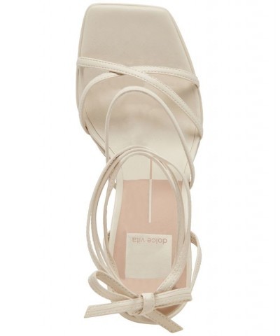 Women's Amanda Ankle-Tie Platform Sandals Ivory/Cream $66.00 Shoes