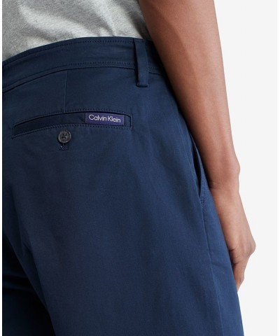 Men's Tapered Cropped Chino Pants Blue $25.48 Pants