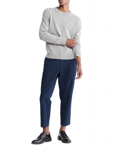 Men's Tapered Cropped Chino Pants Blue $25.48 Pants