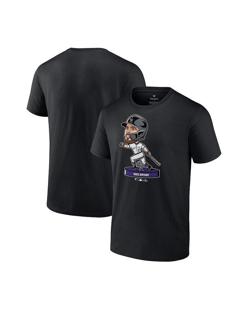 Men's Kris Bryant Black Colorado Rockies Bobblehead T-shirt $22.56 T-Shirts