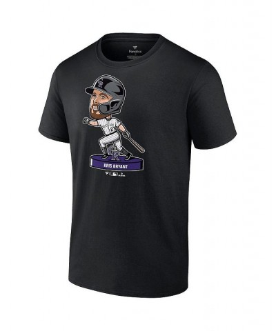 Men's Kris Bryant Black Colorado Rockies Bobblehead T-shirt $22.56 T-Shirts