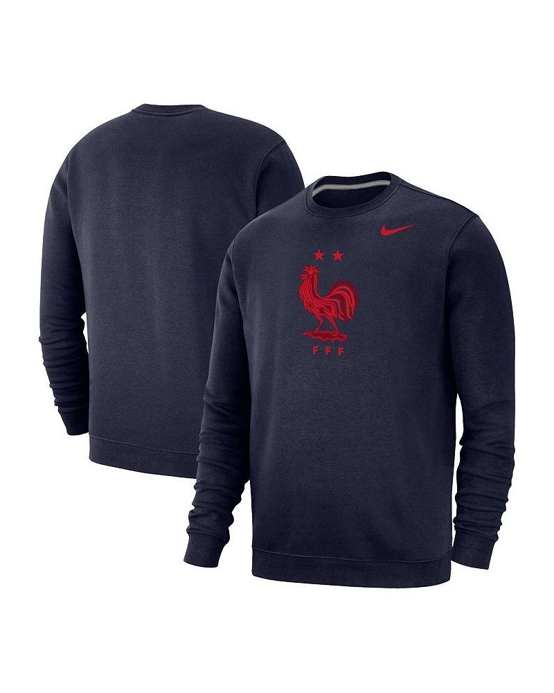 Men's Navy France National Team Fleece Pullover Sweatshirt $31.50 Sweatshirt