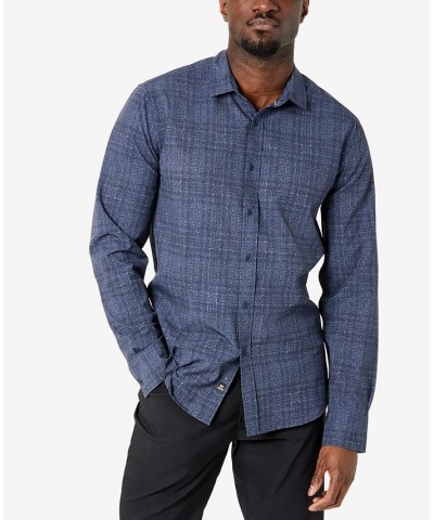 Men's Performance Stretch Shirt Navy Line Check $30.42 Shirts