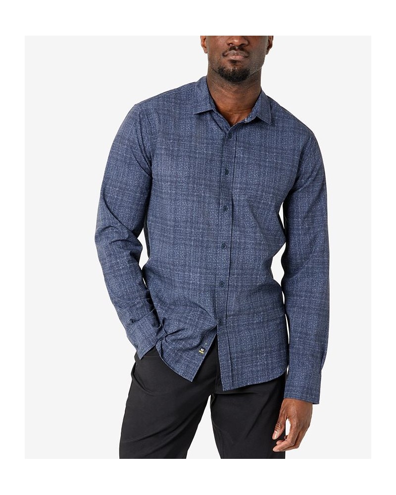 Men's Performance Stretch Shirt Navy Line Check $30.42 Shirts