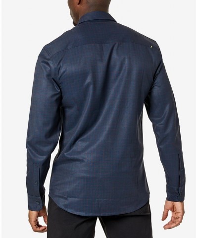 Men's Performance Stretch Shirt Navy Line Check $30.42 Shirts