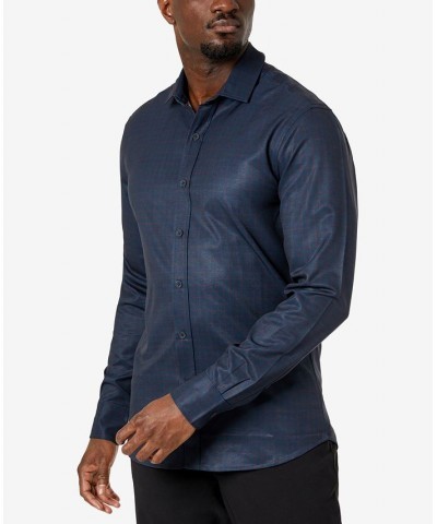 Men's Performance Stretch Shirt Navy Line Check $30.42 Shirts