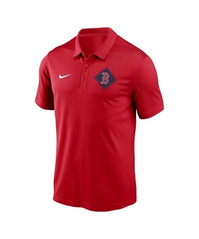 Men's Red Boston Red Sox Diamond Icon Franchise Performance Polo Shirt $35.09 Polo Shirts