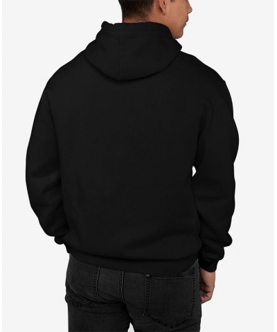 Men's Holy Cow Word Art Hooded Sweatshirt Black $34.19 Sweatshirt