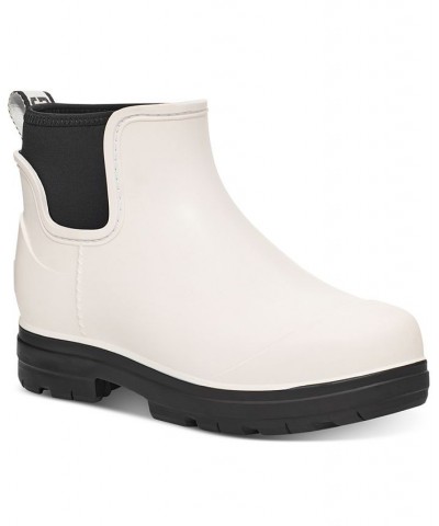 Women's Droplet Lug-Sole Waterproof Rain Boots White $35.70 Shoes