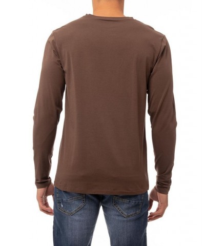 Men's Soft Stretch V-Neck Long Sleeve T-shirt PD05 $21.56 T-Shirts