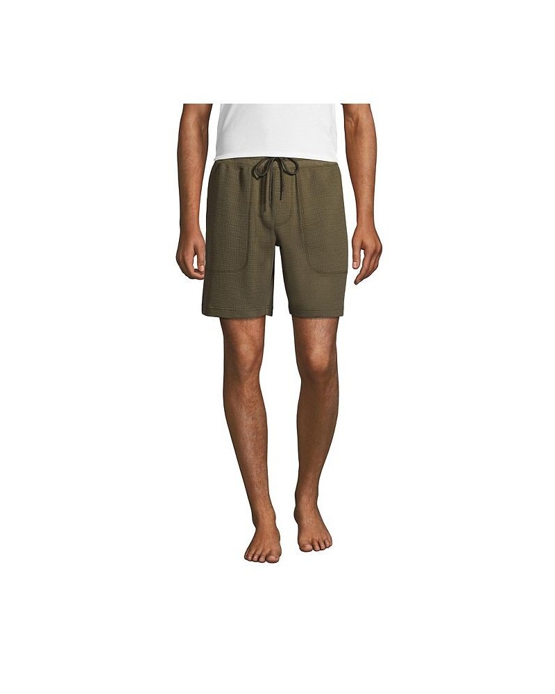 Men's Big Waffle Pajama Shorts Forest moss $27.28 Pajama