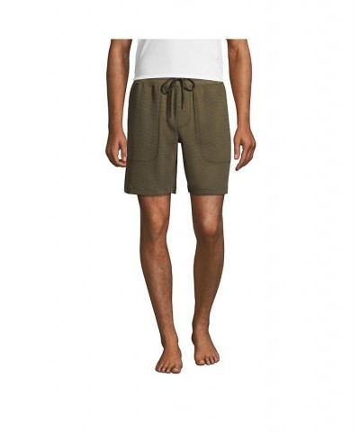 Men's Big Waffle Pajama Shorts Forest moss $27.28 Pajama