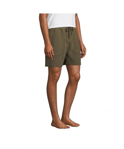 Men's Big Waffle Pajama Shorts Forest moss $27.28 Pajama