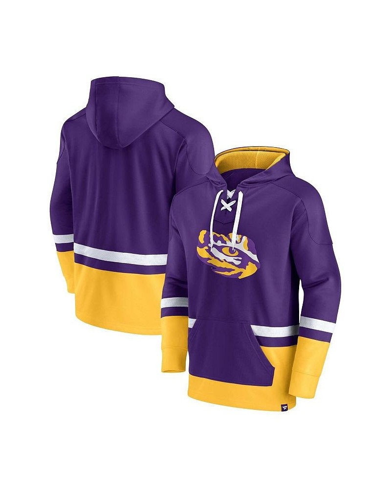 Men's Branded Purple LSU Tigers First Battle Pullover Hoodie $39.74 Sweatshirt