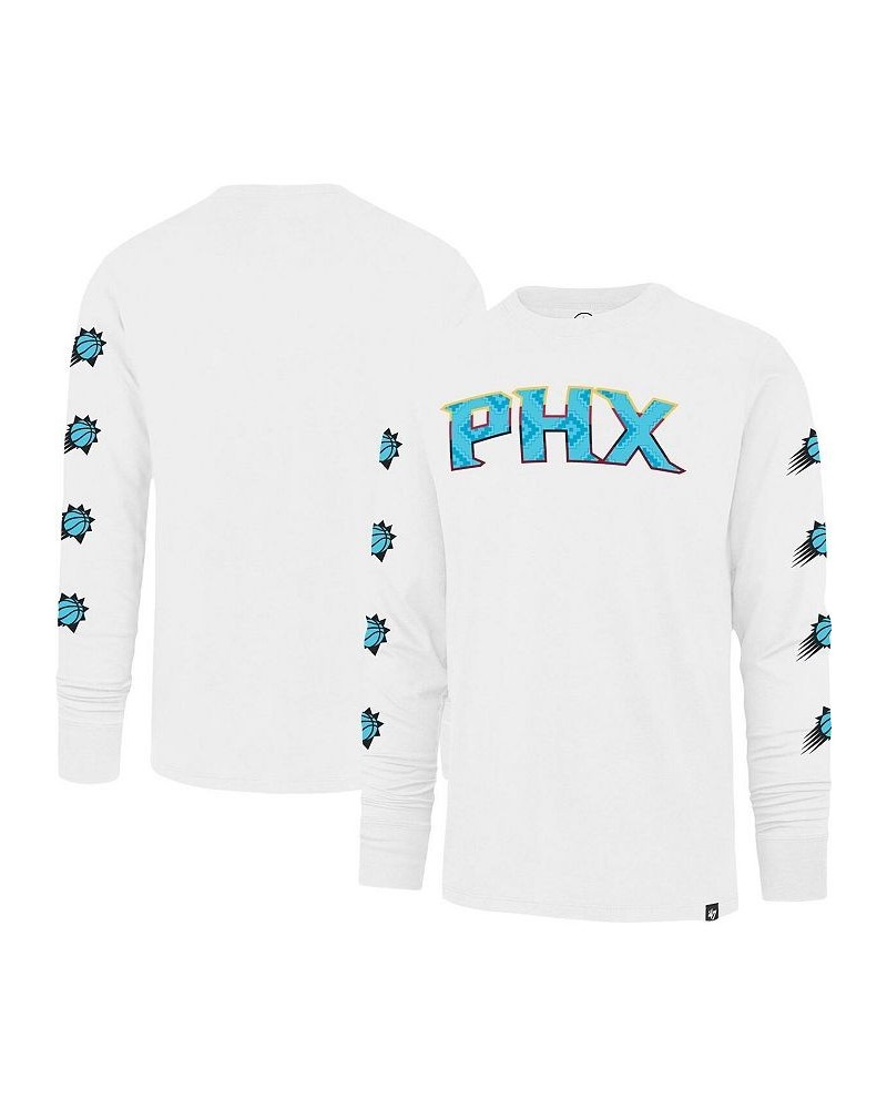 Men's White Phoenix Suns City Edition Downtown Franklin Long Sleeve T-shirt $26.24 T-Shirts