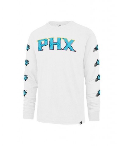 Men's White Phoenix Suns City Edition Downtown Franklin Long Sleeve T-shirt $26.24 T-Shirts