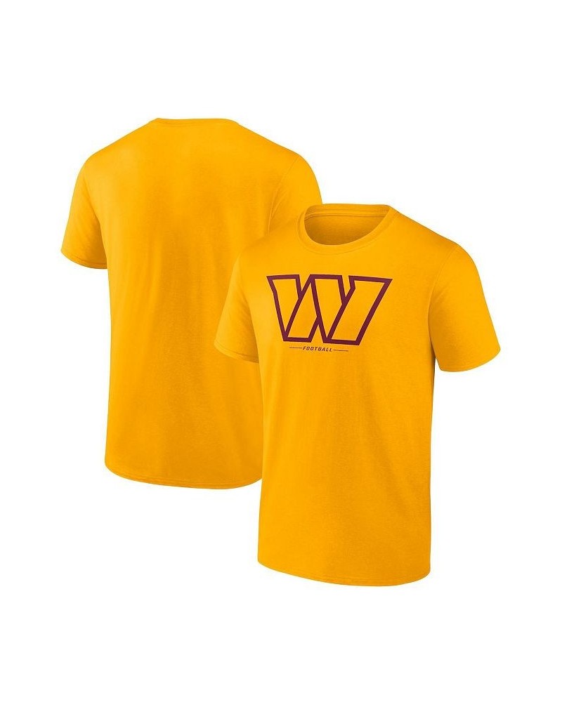 Men's Branded Gold Washington Commanders Team Lockup T-shirt $13.44 T-Shirts