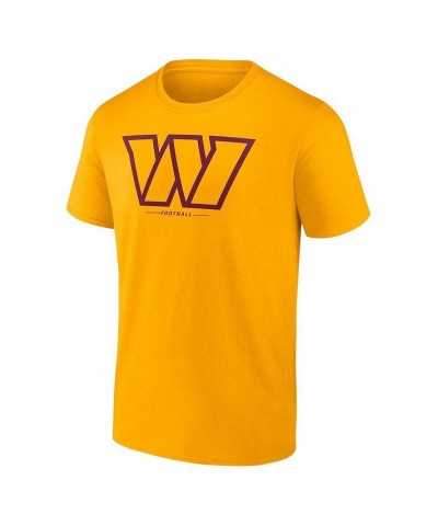 Men's Branded Gold Washington Commanders Team Lockup T-shirt $13.44 T-Shirts