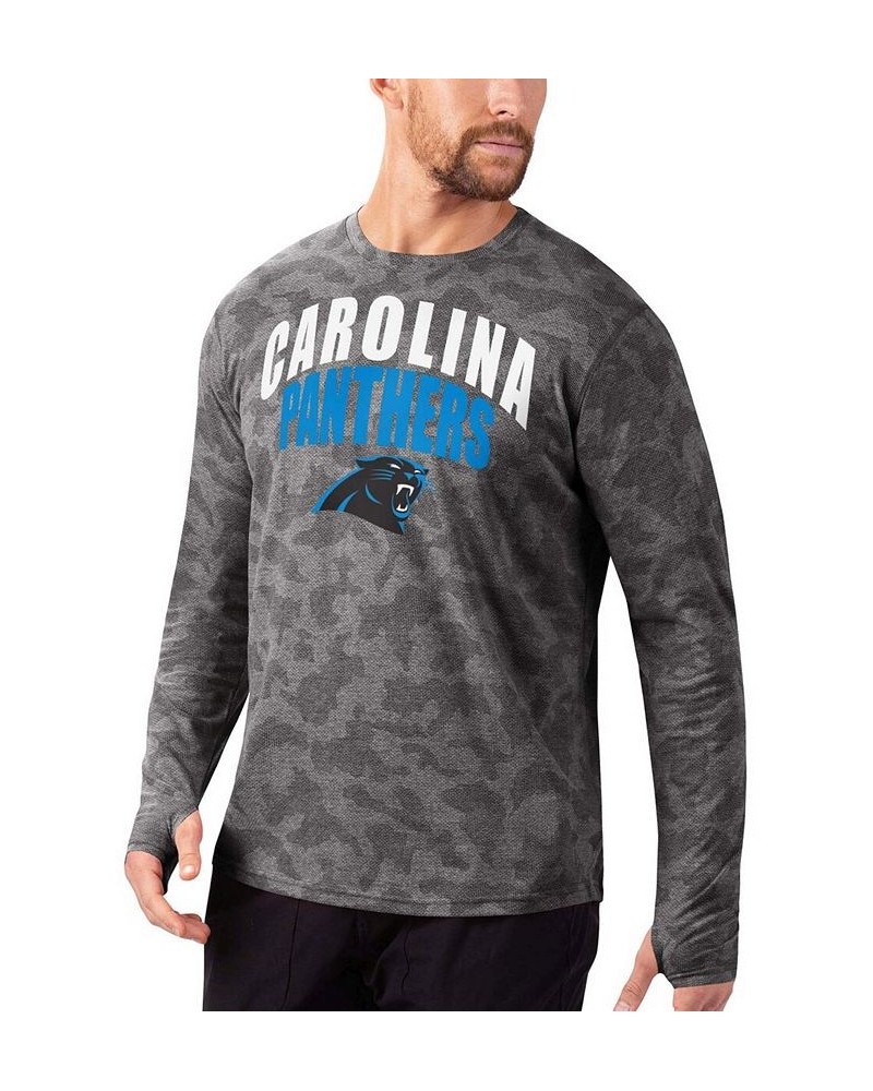 Men's Black Carolina Panthers Camo Long Sleeve T-shirt $35.00 T-Shirts