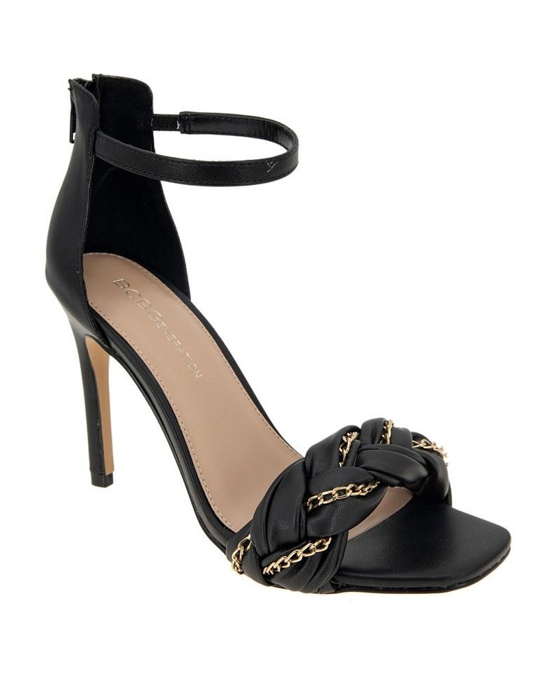 Women's Isabel Braided Sandal Black $55.93 Shoes