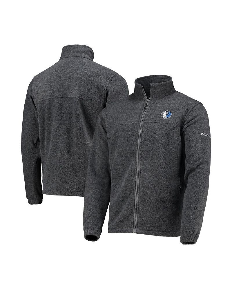 Men's Dallas Mavericks Heathered Charcoal Flanker Full-Zip Jacket $33.58 Jackets