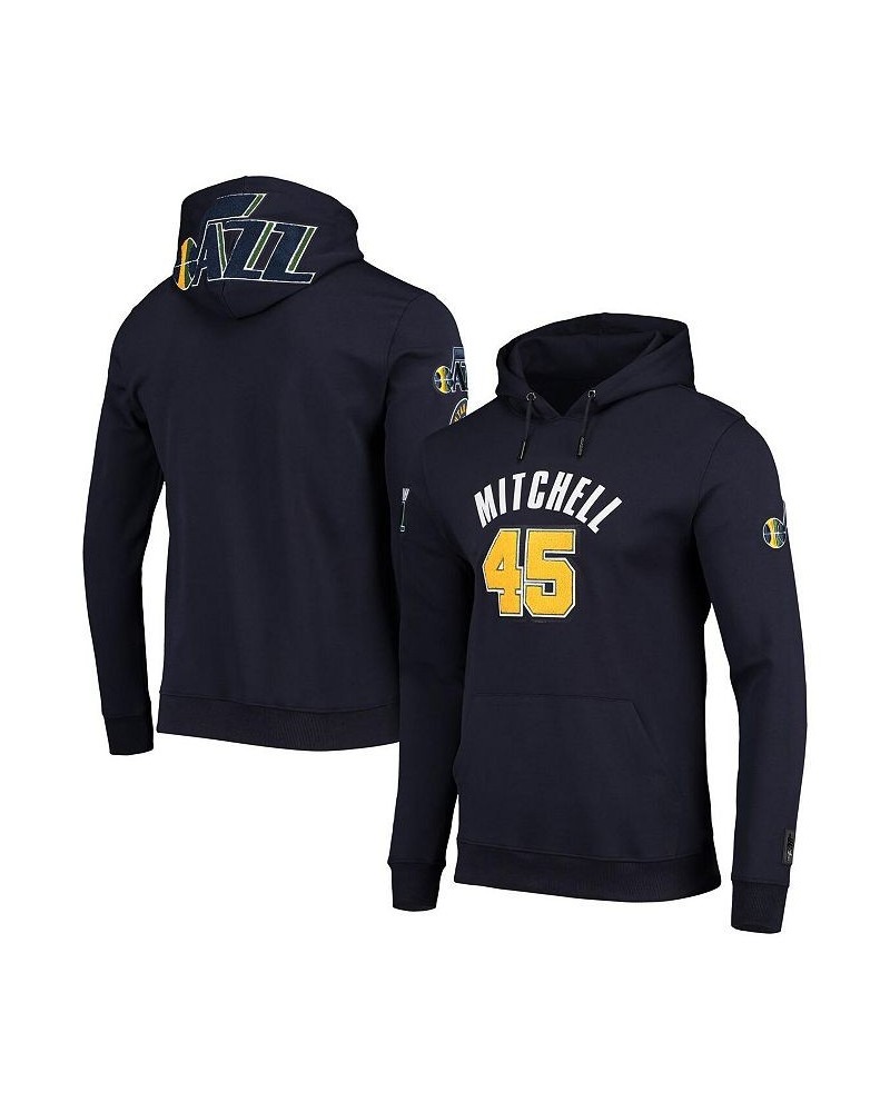 Men's Donovan Mitchell Navy Utah Jazz Player Pullover Hoodie $57.60 Sweatshirt