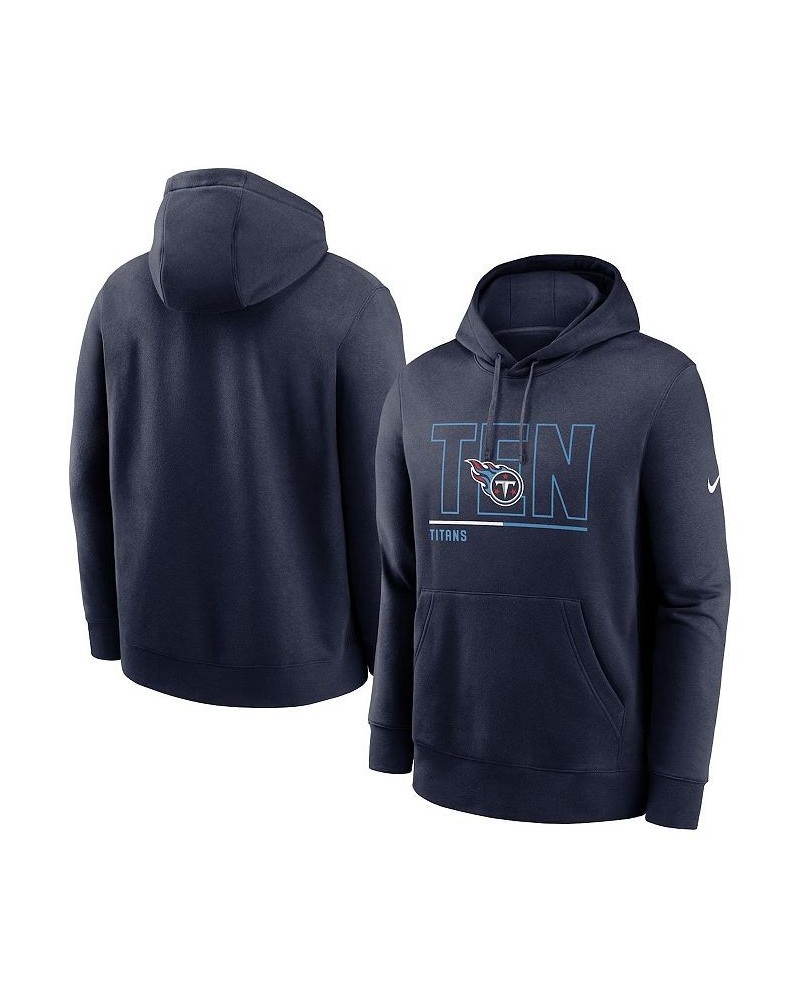 Men's Navy Tennessee Titans City Code Club Fleece Pullover Hoodie $35.70 Sweatshirt