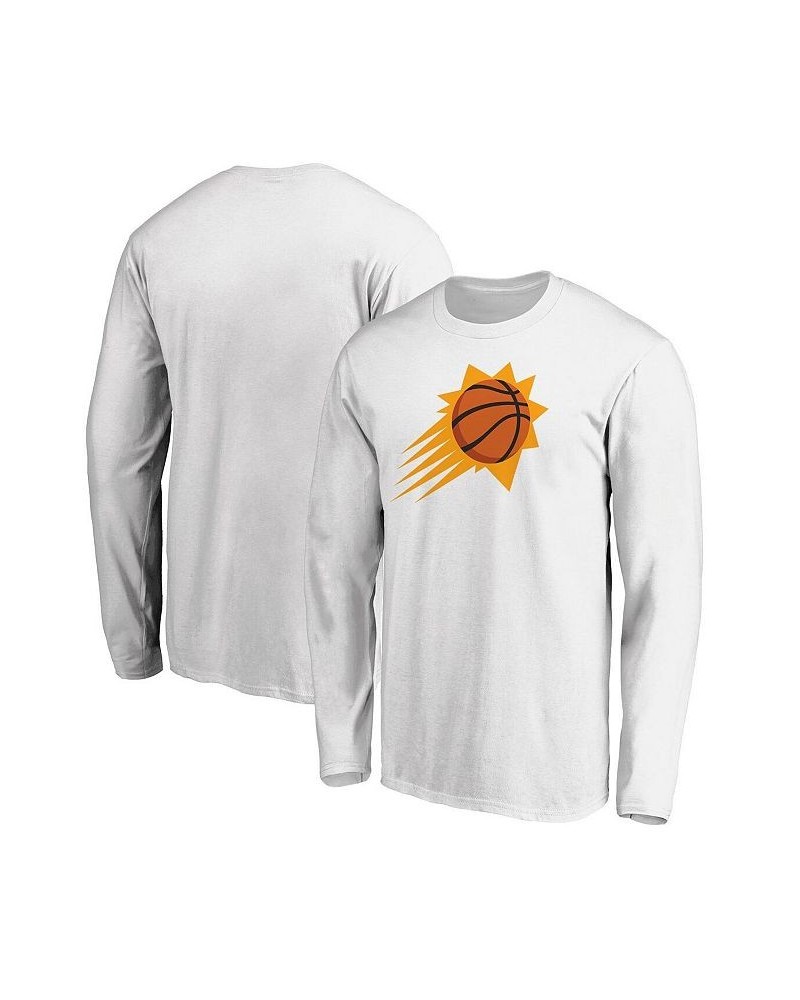 Men's Branded White Phoenix Suns Team Primary Logo Long Sleeve T-shirt $24.77 T-Shirts