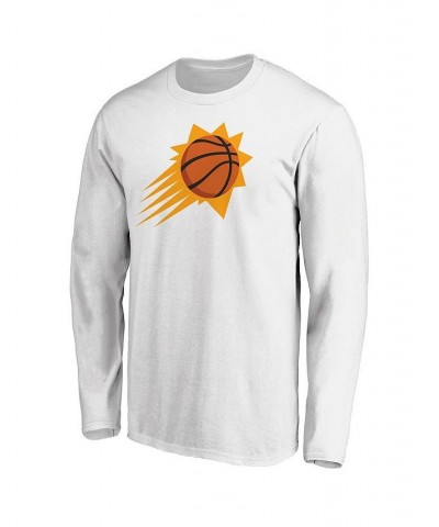 Men's Branded White Phoenix Suns Team Primary Logo Long Sleeve T-shirt $24.77 T-Shirts