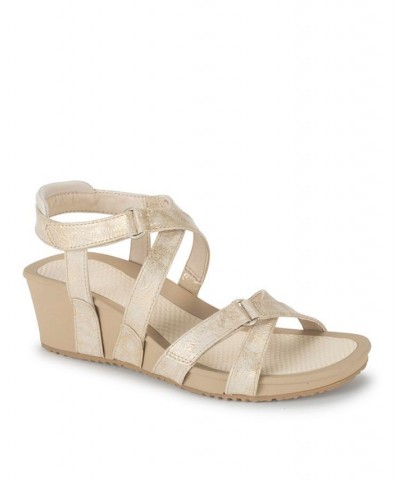 Women's Racquel Wedge Sandal Yellow $46.28 Shoes