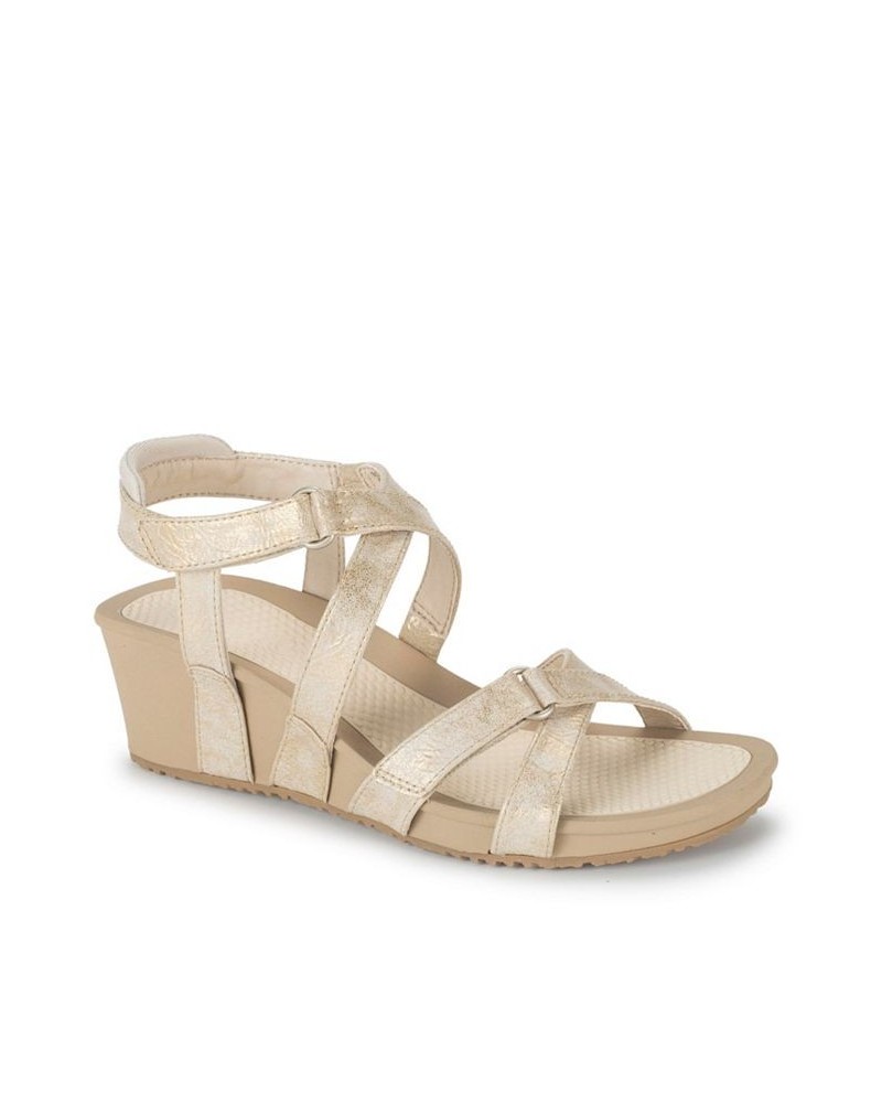 Women's Racquel Wedge Sandal Yellow $46.28 Shoes