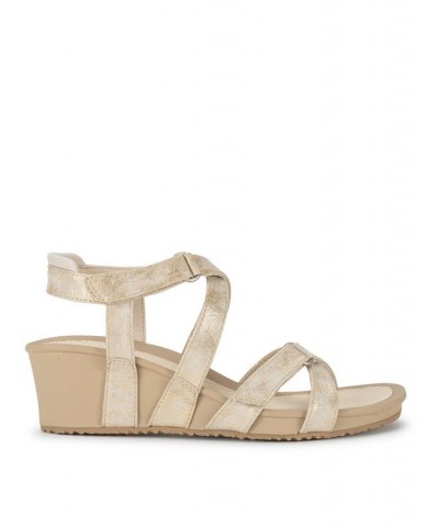 Women's Racquel Wedge Sandal Yellow $46.28 Shoes