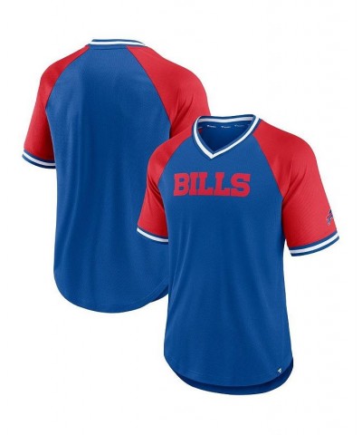 Men's Branded Royal, Red Buffalo Bills Second Wind Raglan V-Neck T-shirt $25.48 T-Shirts