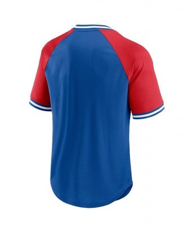 Men's Branded Royal, Red Buffalo Bills Second Wind Raglan V-Neck T-shirt $25.48 T-Shirts