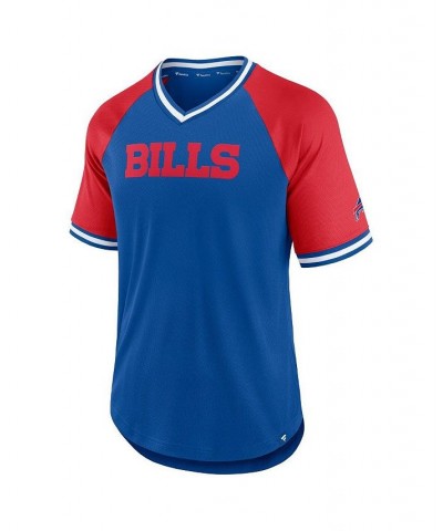 Men's Branded Royal, Red Buffalo Bills Second Wind Raglan V-Neck T-shirt $25.48 T-Shirts