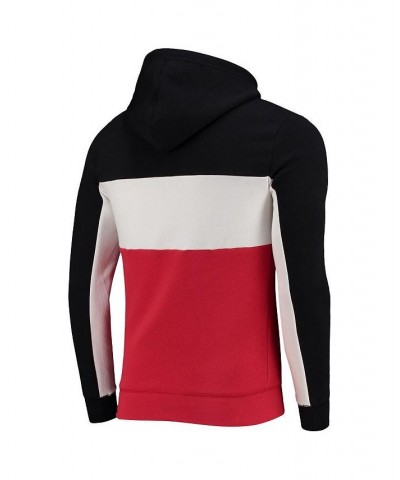 Men's Black, White Atlanta Hawks Wordmark Colorblock Fleece Pullover Hoodie $32.80 Sweatshirt