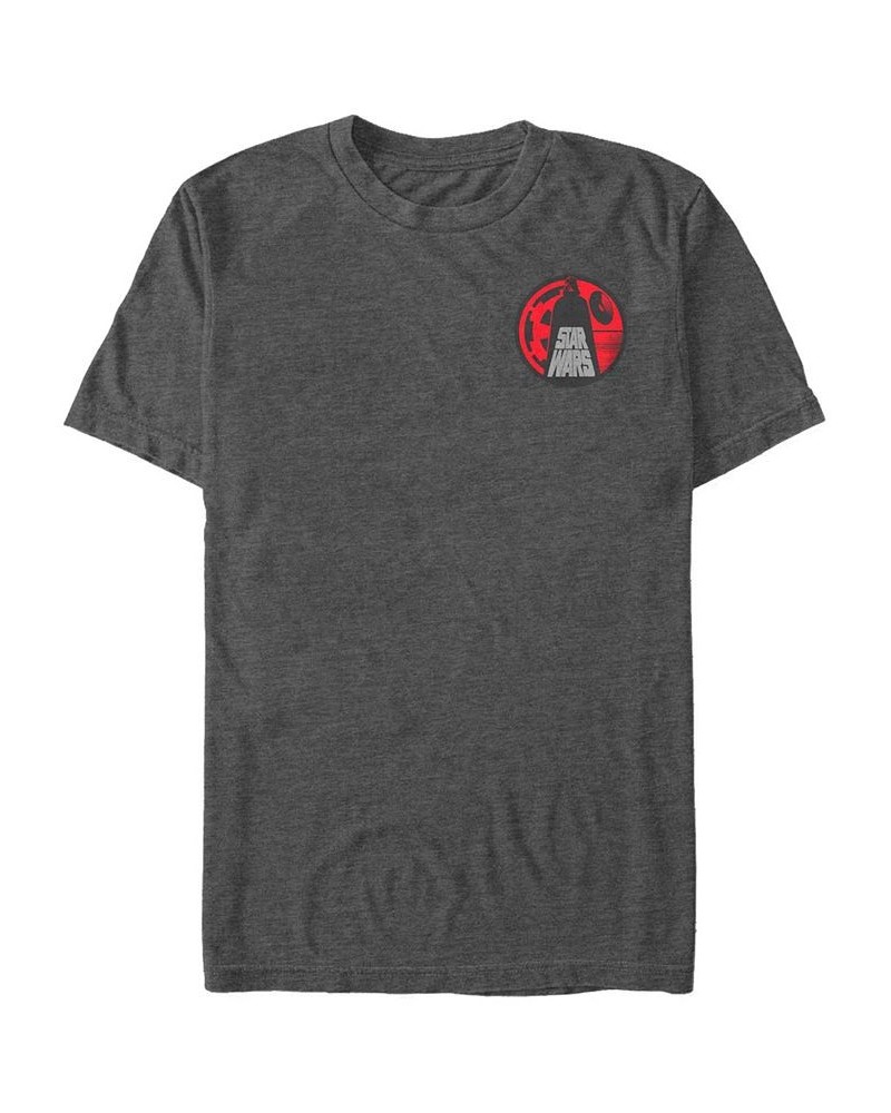 Star Wars Men's Left Pocket Vader Short Sleeve T-Shirt Gray $17.15 T-Shirts