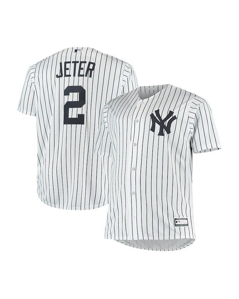 Men's Derek Jeter White New York Yankees Big and Tall Replica Player Jersey $62.40 Jersey