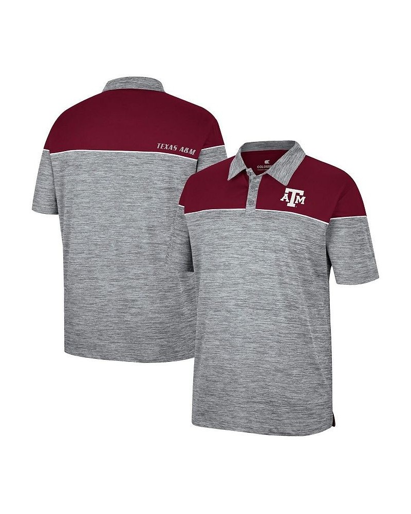 Men's Heathered Gray, Maroon Texas A&M Aggies Birdie Polo Shirt $31.19 Polo Shirts