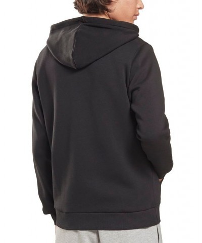 Men's Identity Chest Logo Zipper Fleece Hoodie Black $23.65 Sweatshirt