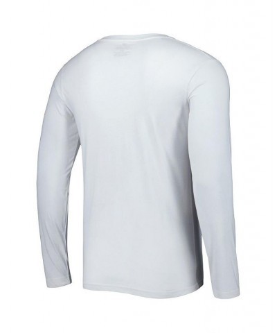 Men's Branded White Atlanta Braves Pressbox Long Sleeve T-shirt $20.25 T-Shirts