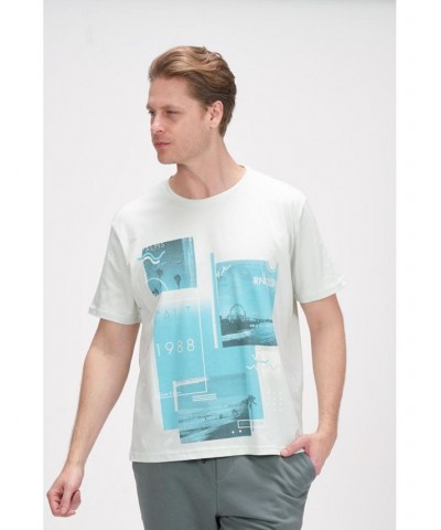 Men's Modern Print Fitted Cali T-shirt PD05 $35.00 T-Shirts