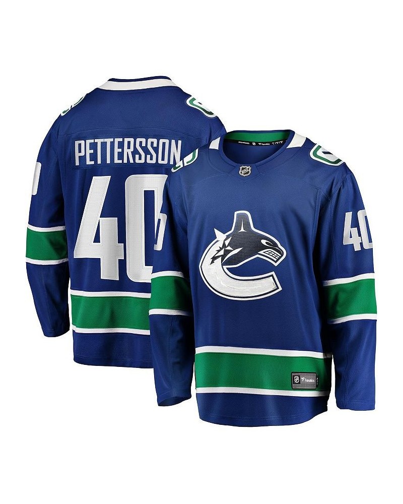 Men's Elias Pettersson Blue Vancouver Canucks 2019/20 Home Premier Breakaway Player Jersey $81.40 Jersey