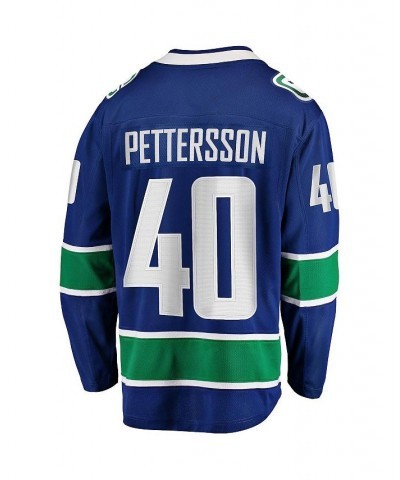 Men's Elias Pettersson Blue Vancouver Canucks 2019/20 Home Premier Breakaway Player Jersey $81.40 Jersey