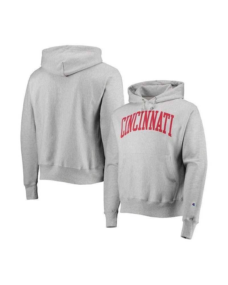 Men's Heathered Gray Cincinnati Bearcats Cincy Arch Pullover Hoodie $43.34 Sweatshirt