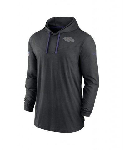 Men's Black Baltimore Ravens Sideline Pop Performance Pullover Long Sleeve Hoodie T-shirt $36.80 T-Shirts