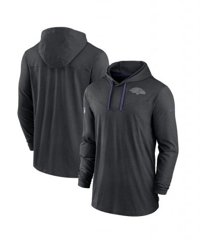 Men's Black Baltimore Ravens Sideline Pop Performance Pullover Long Sleeve Hoodie T-shirt $36.80 T-Shirts